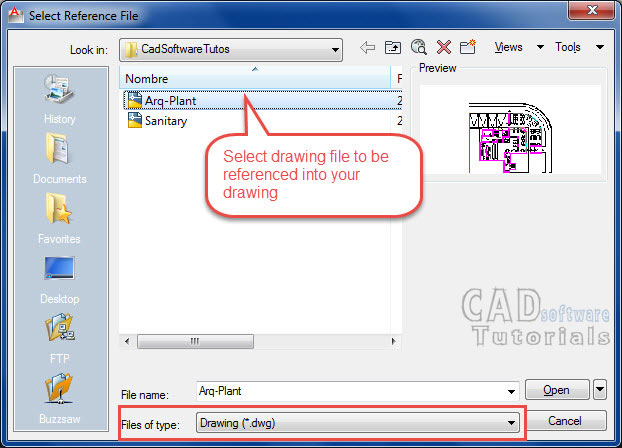 Selecting-your-autocad-xref-file