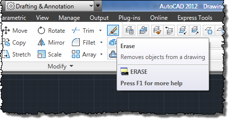 Autocad-Erase-objects